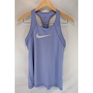 Nike Dri-FIT Womens Racerback Tank Top Light Purple Periwinkle Small Athletic